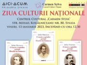 „Eminescologie” la Centrul Cultural „Carmen Sylva” din Sinaia cu ocazia Zilei Culturii Naționale și a zilei de naștere a marelui nostru poet național Mihai Eminescu cu Jurnalul Bucureștiului (magazin cultural – educațional și de cercetare științifică în științele socio – judiciare)