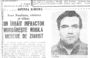 Protejat: Tâlhar și Violator – „Poetul” și „ziaristul” Ioan – Romeo Roșiianu (Falcă), eliberat din Penitenciarul Baia Mare pe 9 martie 1993 – „Lupul își schimbă părul, dar năravul, ba!” (Lt. col. Emil Bote, fost șef serviciu al IPJ Maramureș)