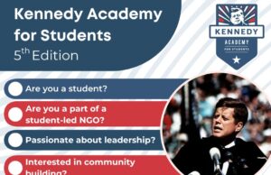 „American Councils for International Education” anunță deschiderea competiției pentru cea de-a 5-a ediție a „Kennedy Academy for Students” (Corespondență de la jurnalistul Geo Scripcariu – Radio Punct Londra)