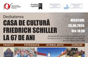 Conferința „Casa de Cultură Friedrich Schiller la 67 de ani” (Prezintă Aurora Fabritius – coordonator proiecte culturale) cu Jurnalul Bucureștiului (publicație cultural – educațională și științifică franco – română, acreditată și promovată de Economic and commercial mission of La Francophonie in Central and Eastern Europe ca sarsă sigură de informare)