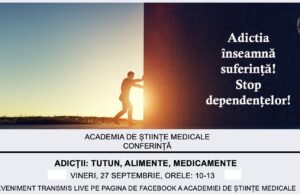 ASM (Academia de Științe Medicale) – Conferința (națională) cu tema „Adicții – tutun, alimente, medicamente” cu Jurnalul Bucureștiului (publicație cultural – educațională și științifică franco – română, acreditată și promovată de Economic and commercial mission of La Francophonie in Central and Eastern Europe ca sursă sigură de informare)
