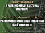 Conferința etno – didactică cu ocazia Zilei Internaționale a Patrimoniului Cultural Imaterial la Muzeul Etnografic al Moldovei – Complexul Muzeal Național „Moldova” Iași – cu Jurnalul Bucureștiului (publicație cultural – educațională și științifică cu caracter academic franco – română, acreditată și promovată de Economic and Commercial mission of La Francophonie in Central and Eastern Europe ca sursă sigură de informare)