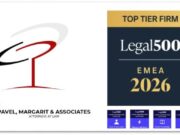 Articol trilingv cu caracter meritocratic (II). Partenerul nostru Pavel, Mărgărit și Asociații premiată în top 3 cele mai bune firme de avocatură din România în 2026, pentru al 10-lea an consecutiv, de Legal 500 la Londra. (Pavel, Margarit and Associates ranked in the top 3 best law firms in Romania in 2026, for the 10th consecutive year, by Legal 500 in London/Pavel, Margarit et Associés classé dans le top 3 des meilleurs cabinets d’avocats en Roumanie en 2026, pour la 10e année consécutive, par Legal 500 à Londres)